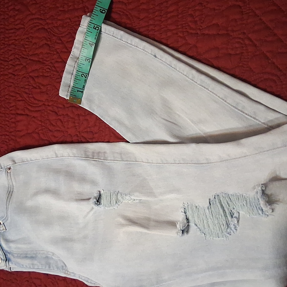 AKIRA Light Blue Flex-Fit Skinny Jeans High-Rise Stretch - Picture 13 of 13